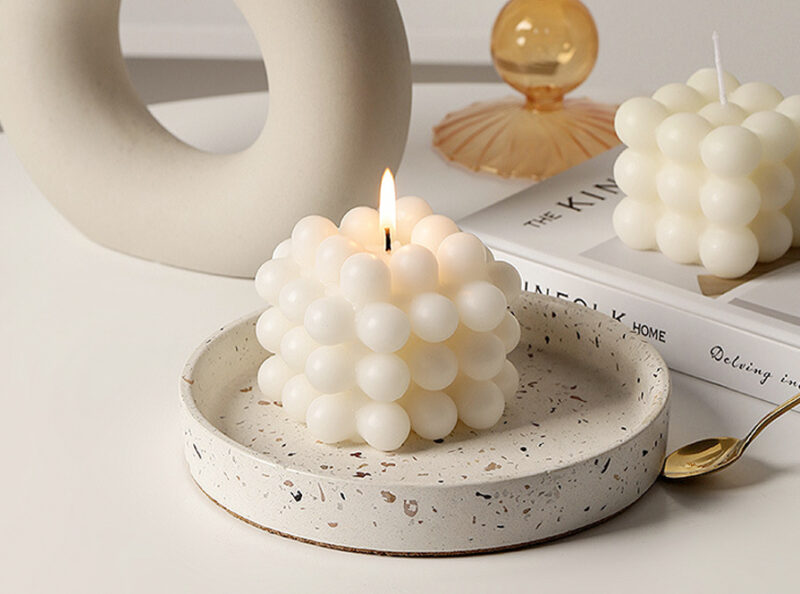 Scented handmade candle stick stack